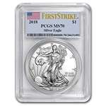 2018 Silver American Eagle MS-70 PCGS First Strike