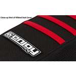 Ribbed Seat Cover For Honda CRF 110-Black Sides-3