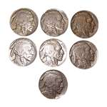 7-U.S. Indian Head Buffalo Nickels Nickel-Grab Bag