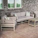 Grand Haven 4 Piece Acacia Wood Outdoor Patio Sofa