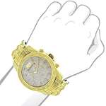 Iced Out Mens Diamond Watch 1.25Ct Yellow Gold T-3