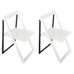 High Contrast Glossy Folding Chair (Set Of 2)