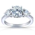 1 1/2 CTW IGI Certified Three Stone Diamond Engage