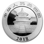 2018 CN Chinese Panda 30 Gram Silver Coin Yuan U-3