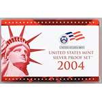 2004 S U.S. Mint 11-Coin Silver Proof Set-OGP Box