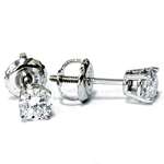 1/3Ct Excellent Cut Diamond Studs With Screw Bac-3