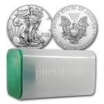 2018 1 Oz Silver American Eagle Coins BU Lot, Roll