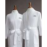 Mr. Mrs. Couples Waffle Weave Bathrobe Set-100 Egy