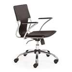 Modern Trafico Office Chair, Espresso