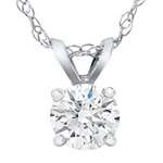 5/8Ct Lab Grown Diamond Round Solitaire Pendant 14