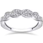 1/3 Ct Diamond Infinity Vintage Wedding Ring 14K W