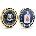 FBI CIA Challenge Coin Set-Gold Plated Stunning De