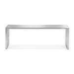 Modern Novel Double Bench, Brushed Stainless Ste-3