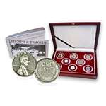 1945 WW II Pacific Theater 8 Coin Presentation Box