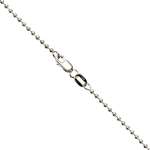 14K WHITE Gold SOLID BALL Chain - 24 Inches Long 1