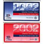 2002 P D US Mint Uncirculated Coin Mint Set Sealed