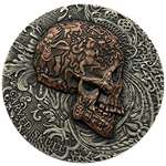 2017 CM CARVED SKULL High Relief Silver Coin Coppe