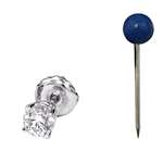 3/8CT Lab Grown Diamond Studs Screw Back 14K Whi-3