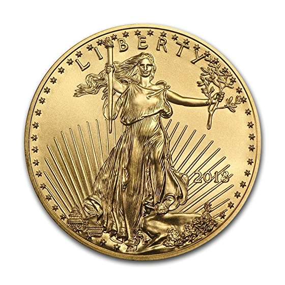 2018 1 By 4 Oz Gold American Eagle BU Gold Brillia