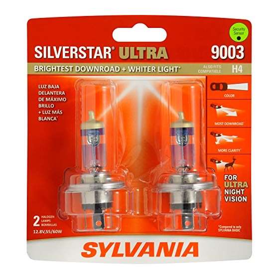 9003 By H4 Silverstar Ultra Halogen Headlight Bulb