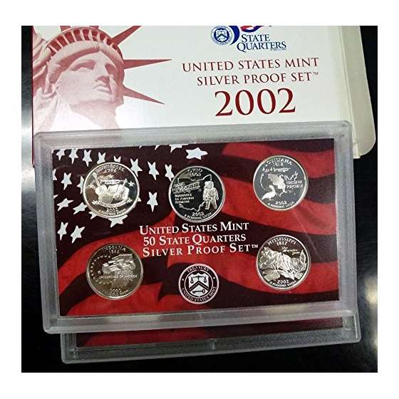 2002 U.S. Mint Silver Proof Set Set Uncirculated-3