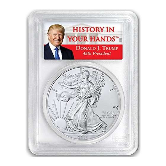 2018-1Oz Silver Eagle-First Strike-Donald Trump La