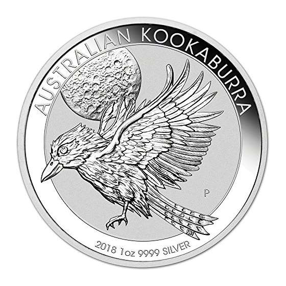 2018 AU Australia Silver Kookaburra 1 Oz 1 Brillia