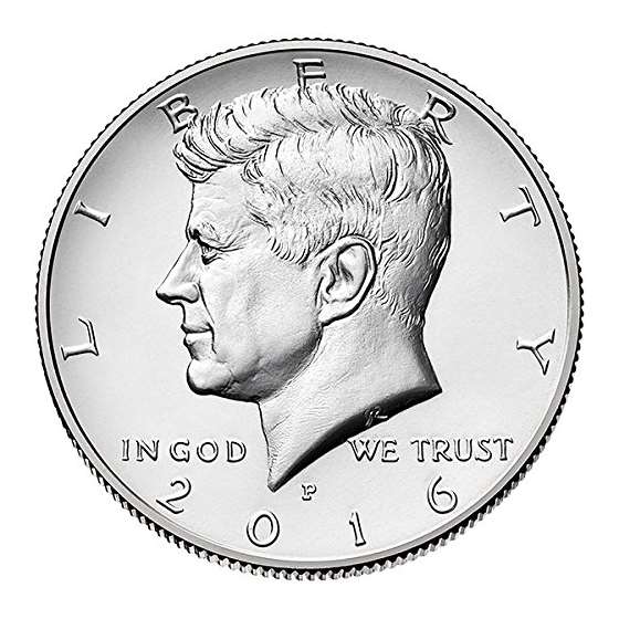 2016 P Kennedy Half Dollar US Mint Wrapped Roll-3