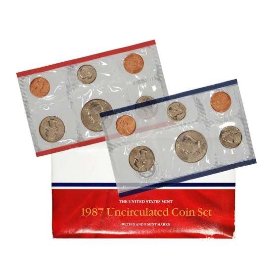 1987 United States Mint Uncirculated Coin Set In O