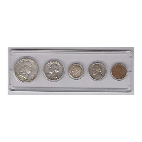 1950 Birth Year Coin Set 5 Coins Silver Half Dolla