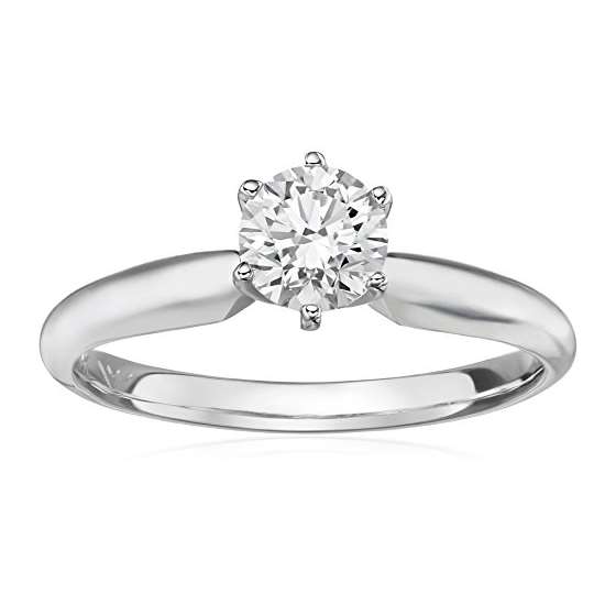 IGI Certified 14K White Gold Lab Diamond Solitaire