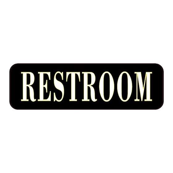 10 And X 3 And Restroom Vinyl Business Sign Decal