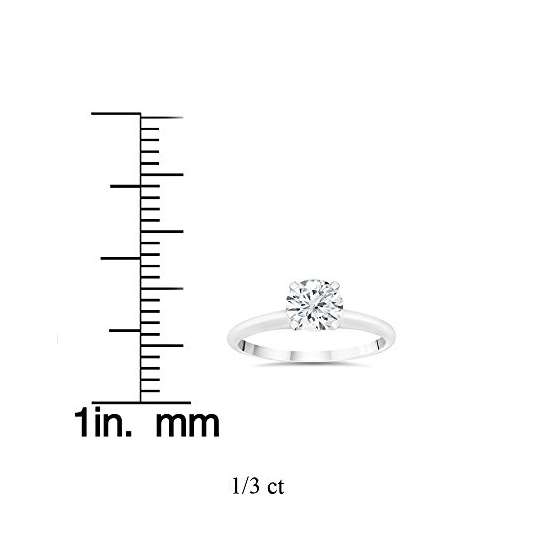 1/3Ct Lab Grown Diamond Solitaire Engagement Rin-3
