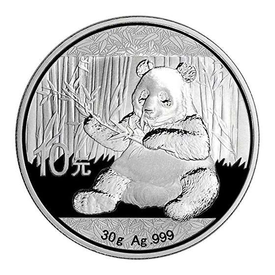 2017 CN China Silver Panda 30 G 10 Yuan Brilliant