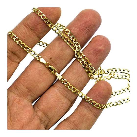 10K YELLOW Gold SOLID ITALY CUBAN Chain - 20 Inc-3