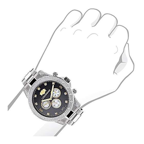 Mens Diamond Watch 0.5Ct Two Tone Liberty Swiss-3