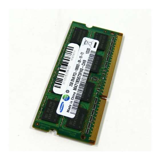 2GB DDR3 SODIMM PC-10600 1333Mhz 256M X 64 Chip CL