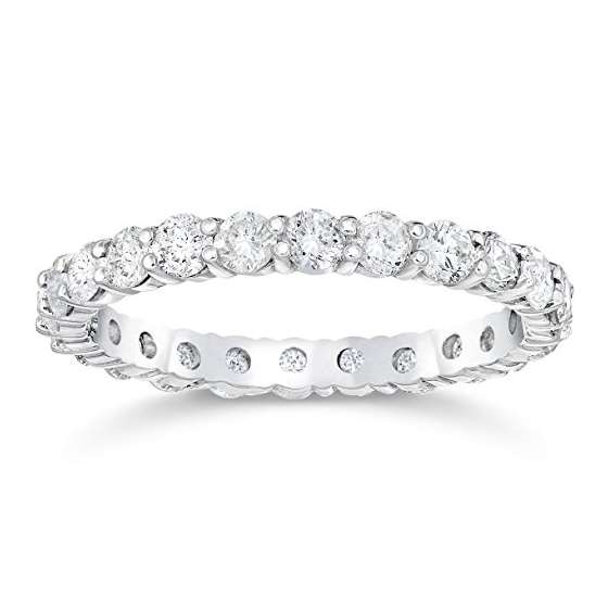 1 1/2 Ct Diamond Eternity Ring Womens Stackable Wh