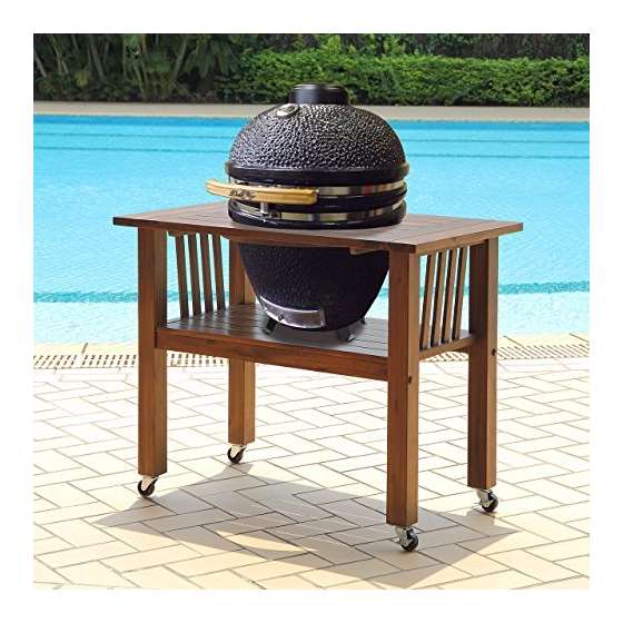 Kamado Ceramic Egg Smoker Grill With Table - Mediu