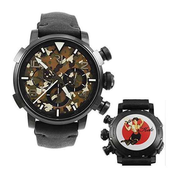 Pinup DNA Black WWII Kate Fan Chronograph Automati