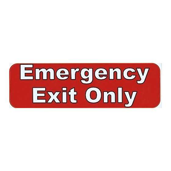 10 And X 3 And Red Emergency Exit Business Sign De