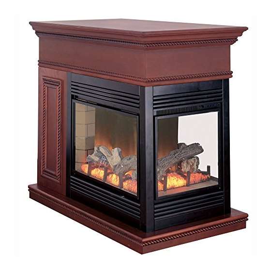 Procom Full Size Electric Peninsula Fireplace With