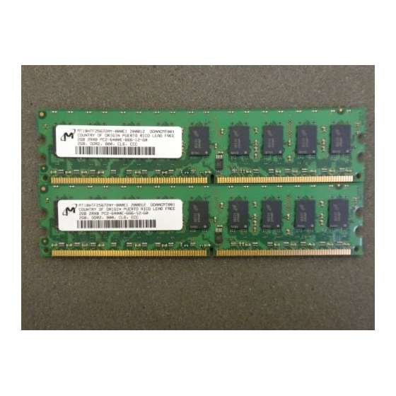 4 GB 2 X 2GB PC2-6400E ECC Un-Buffered Memory Comp