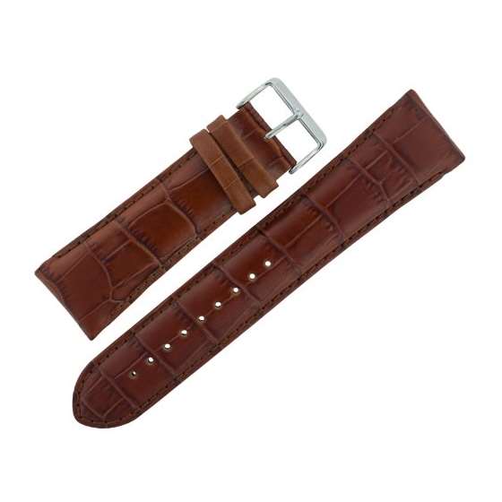 Assorted Watch Strap 29Mm Alligator Print Brown Le