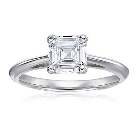 House Of Eleonore 18K White Gold Asscher-Cut Solit