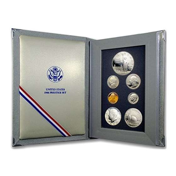 1986 S US Prestige Proof Set 7 Coin Set Comes In O