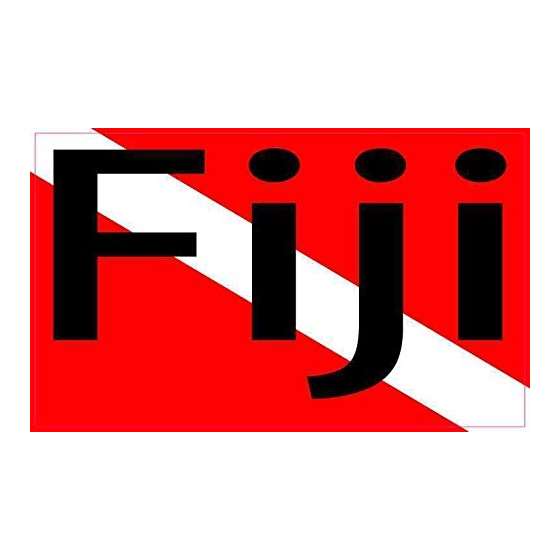 5In X 3In Fiji Dive Flag Bumper Sticker Vinyl Deca