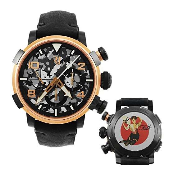 Pinup DNA Red Gold WWII Faith Fan Chronograph Auto