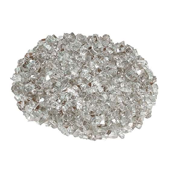 1/4 Inch Classic Clear Fire Glass - 10 Pound Bag-3