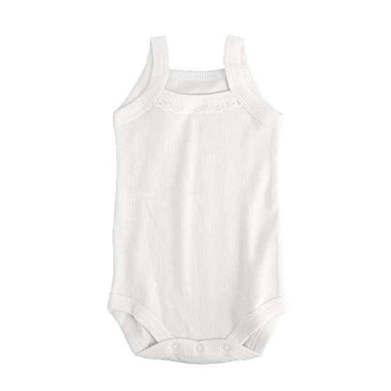 Soft Ribbed Turkish 100% Cotton Ivory Baby Camisol